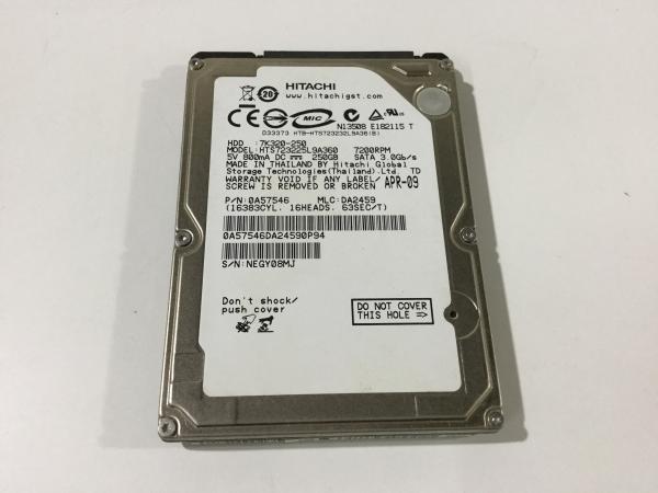 SATA HDD 2.5 250G HTS723225L9A360の画像