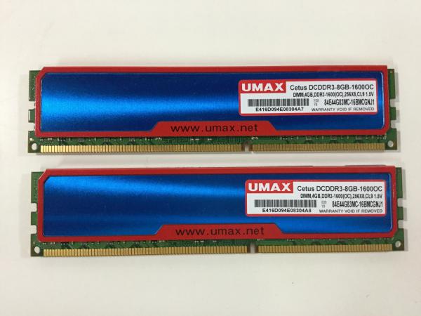 PC3-12800(DDR3-1600) 4GB x2枚の画像